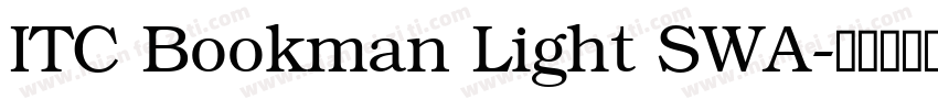 ITC Bookman Light SWA字体转换